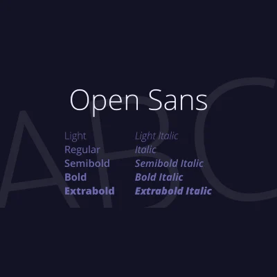 font open sans